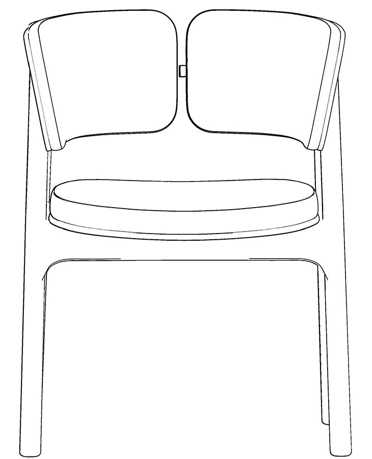 Wood-oo 012 Chair / size 68 cm X 56 cm X 80 cm  - al2